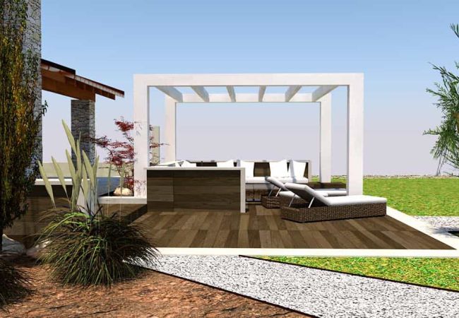 Giardino privato Friuli _Vista Zona Lounge